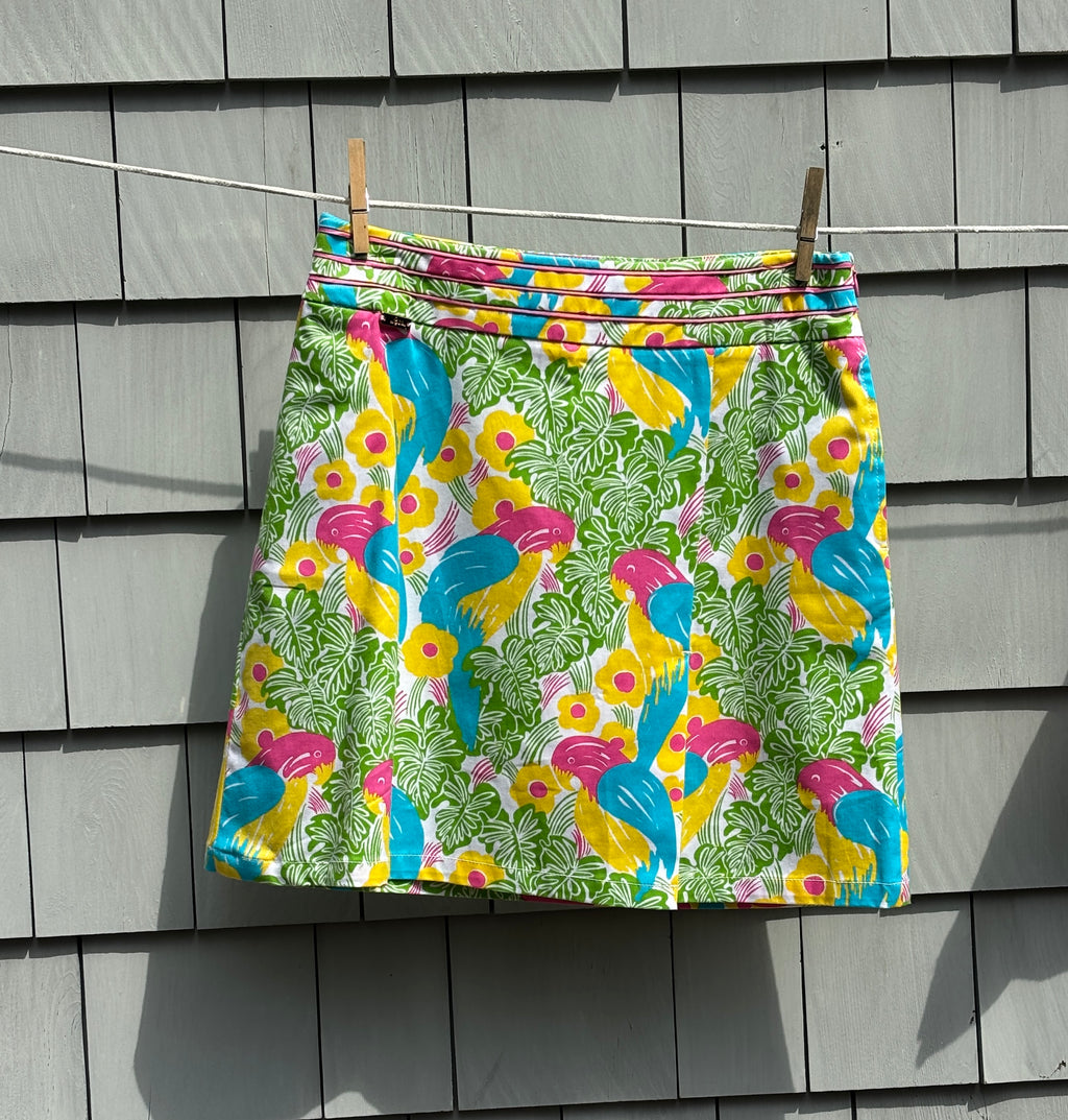 Lilly Pulitzer Tropical Toucan Print Skort | Pink, Green & Blue | Size 6 | Like New