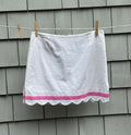 Lilly Pulitzer White Pique Skirt | Pink Scalloped Hem | Size 4 | Like New