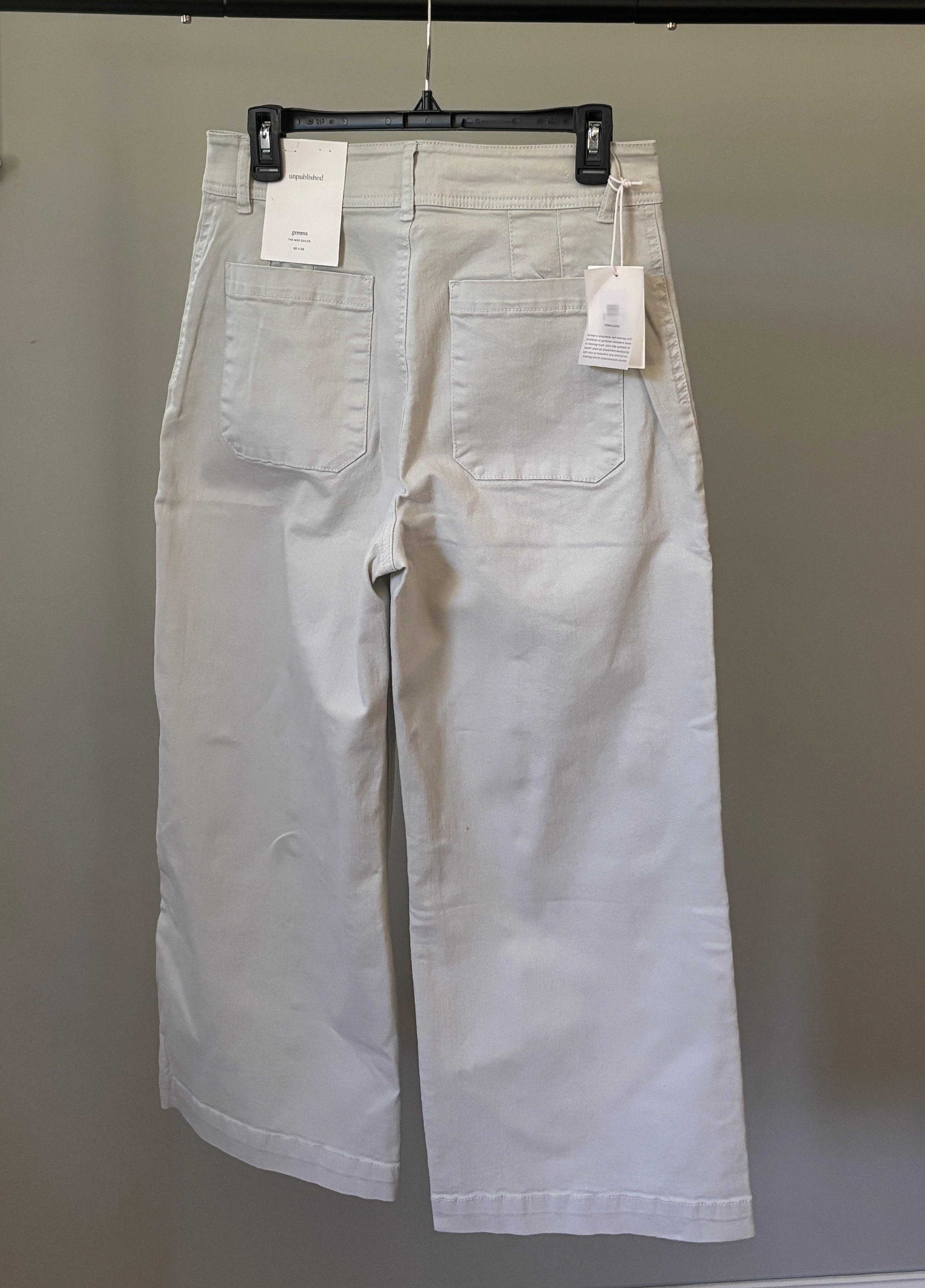 unpublished Gemma Crystal High-Rise Wide Leg Cropped Jeans Size 10 NWT