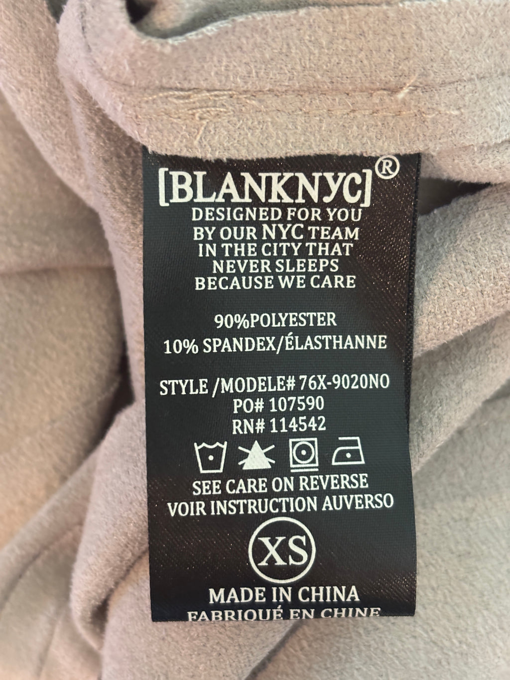 BLANKNYC Faux Suede Asymmetrical Zip Moto Jacket Extra Small  NWT