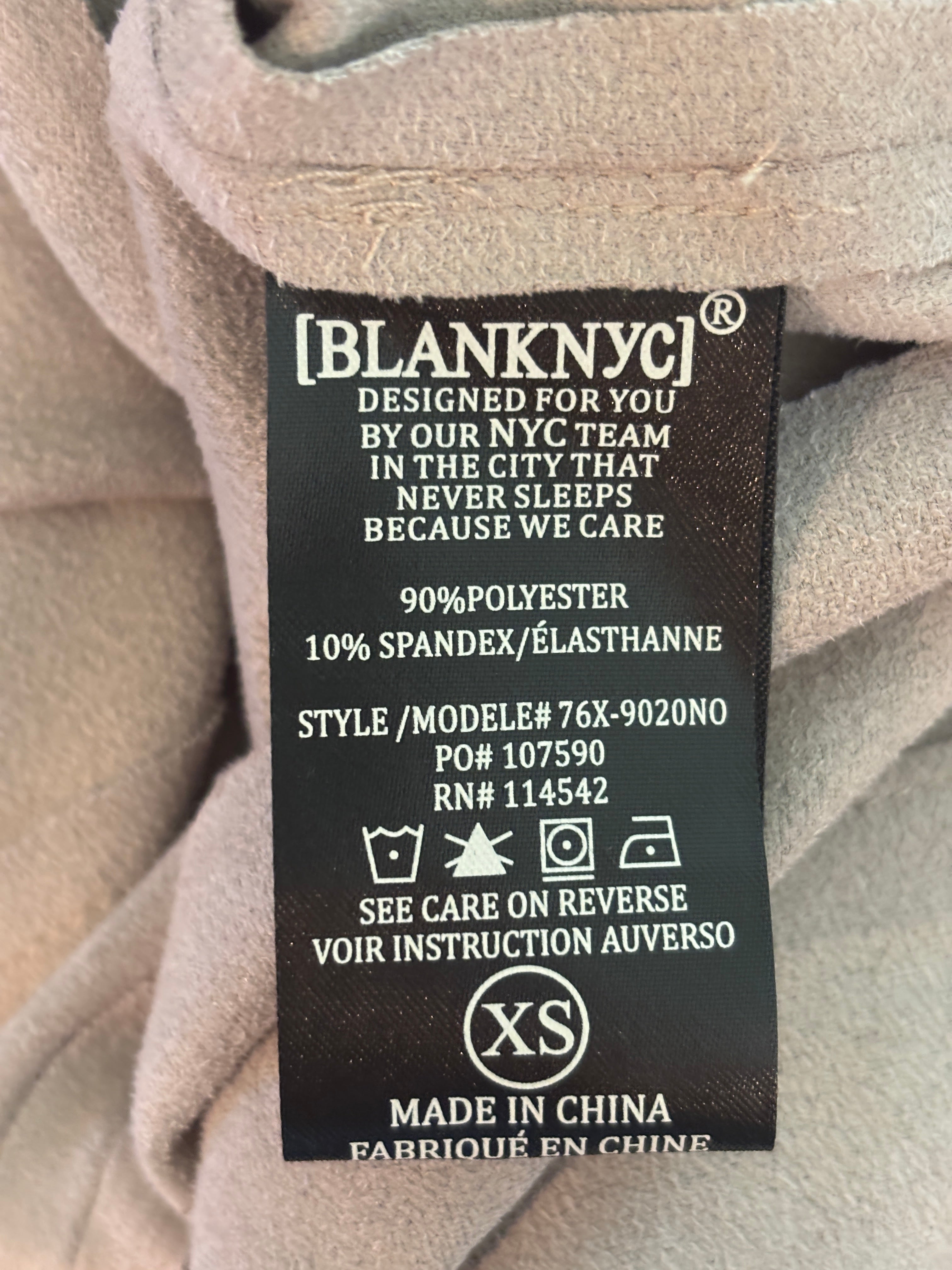 BLANKNYC Faux Suede Asymmetrical Zip Moto Jacket Extra Small  NWT