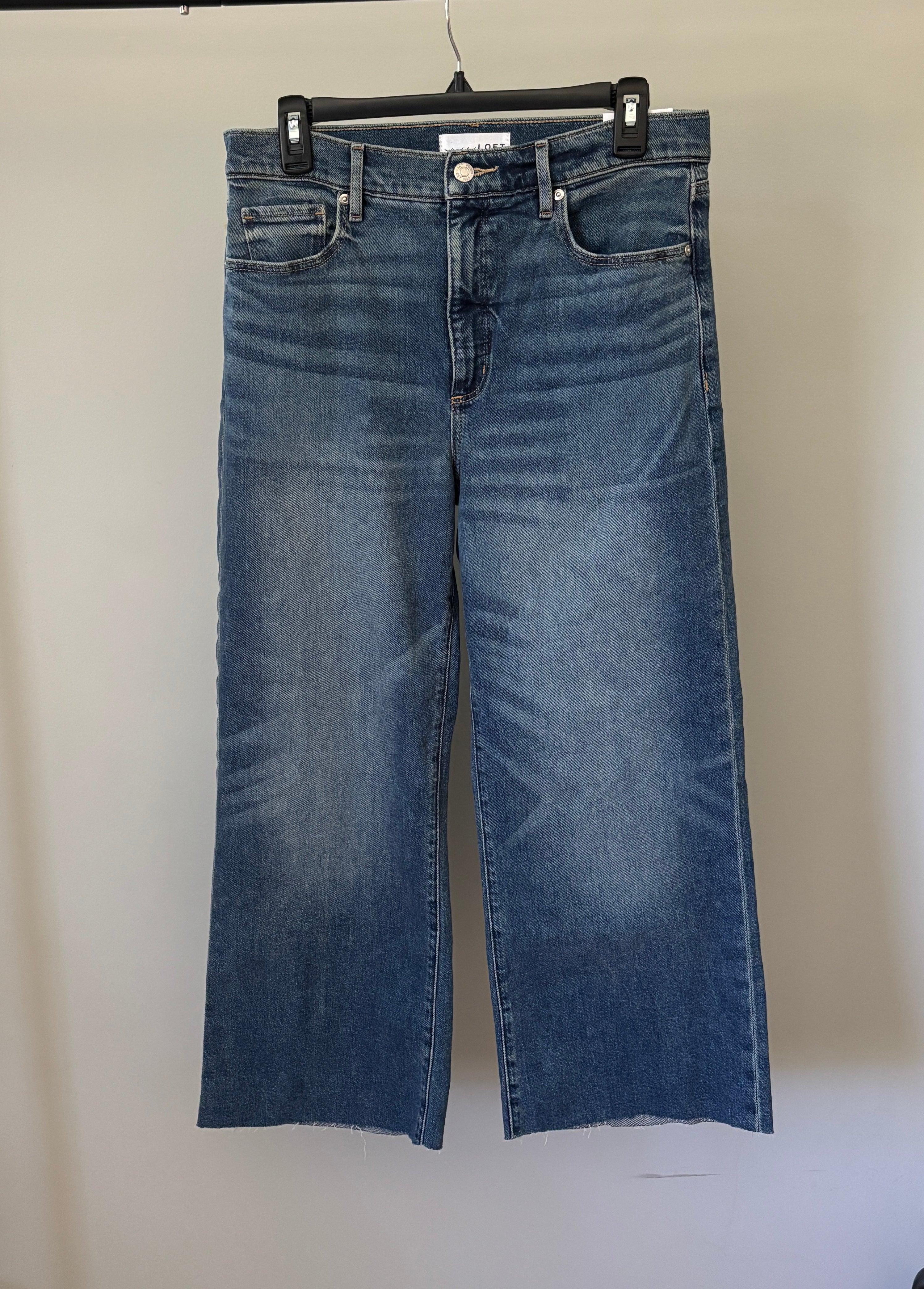 LOFT "The Wide Leg" High Rise Jeans 28/6 NWT
