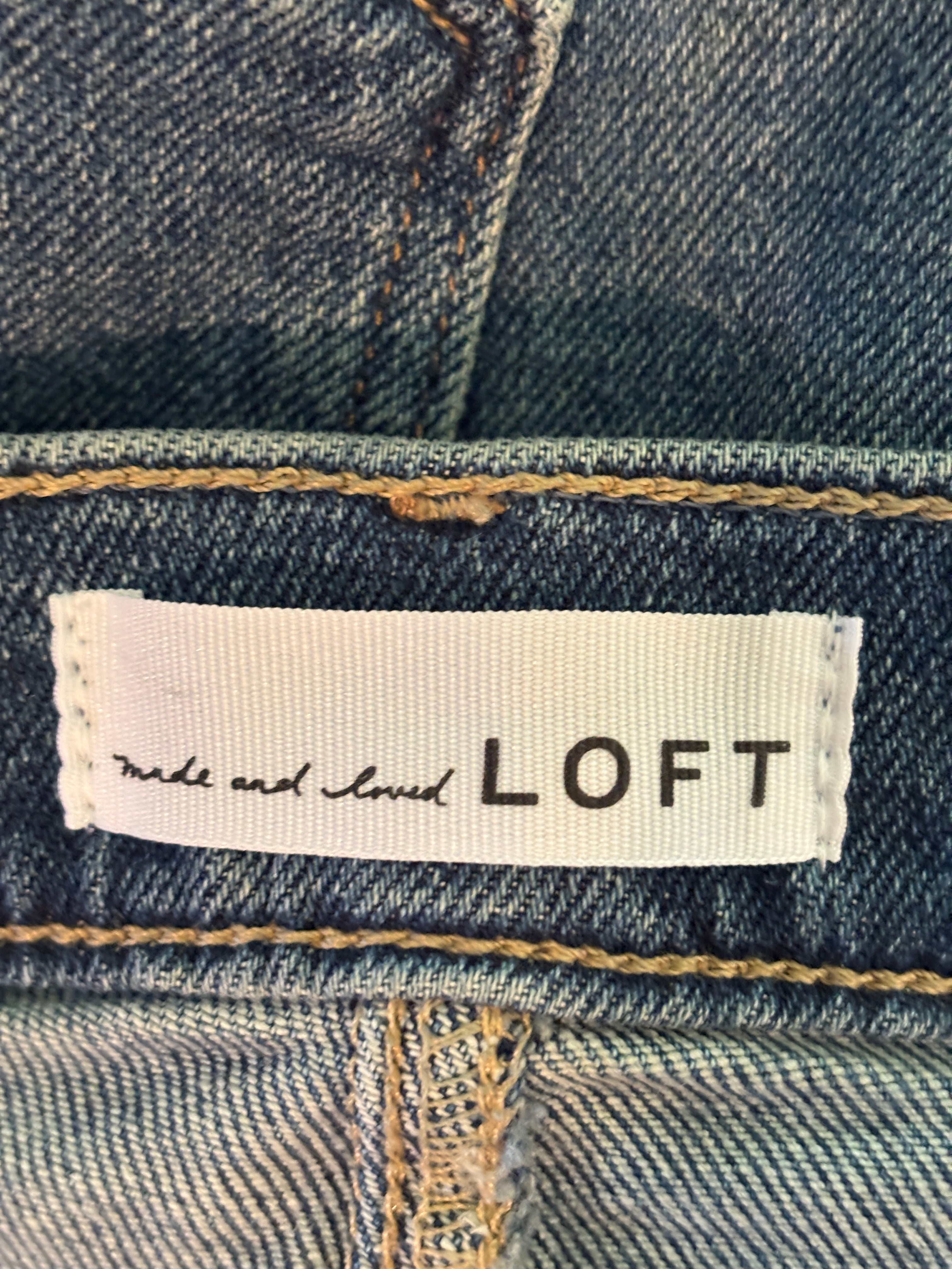 LOFT "The Wide Leg" High Rise Jeans 28/6 NWT