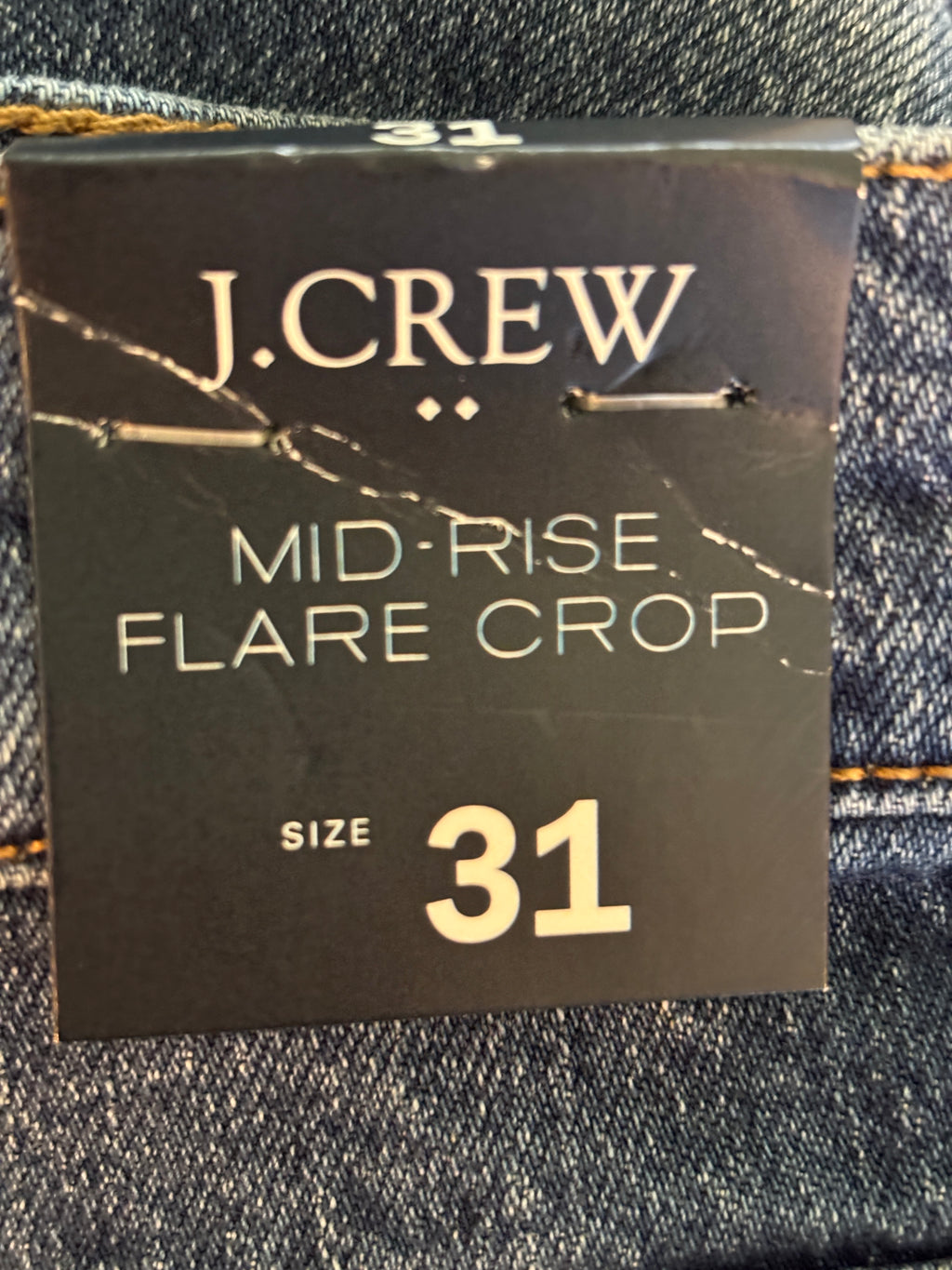 J.Crew Mid-Rise Flare Crop Jeans 31/12 NWT