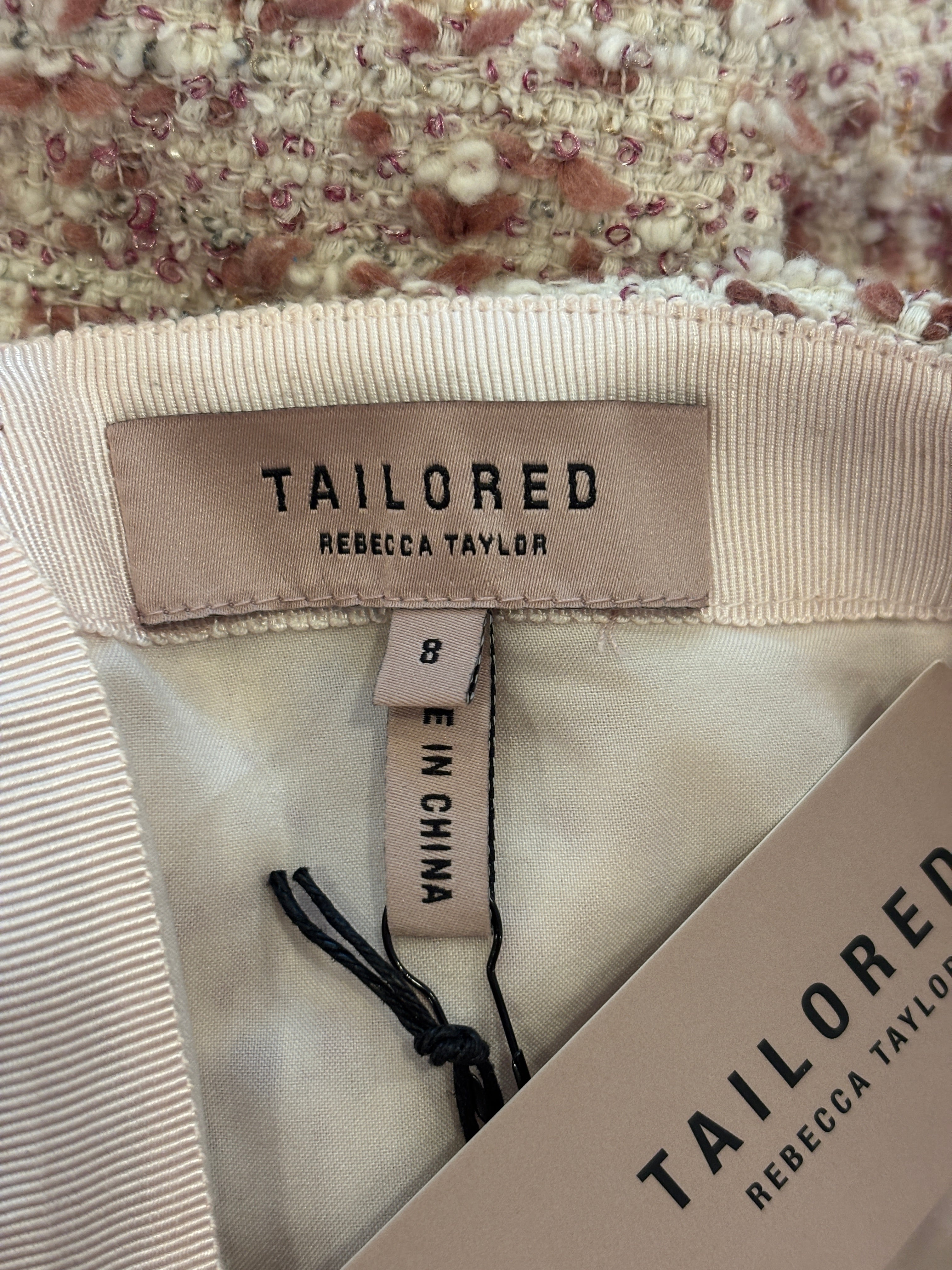 Tailored by Rebecca Taylor Tweed Pencil Skirt Size 8 NWT