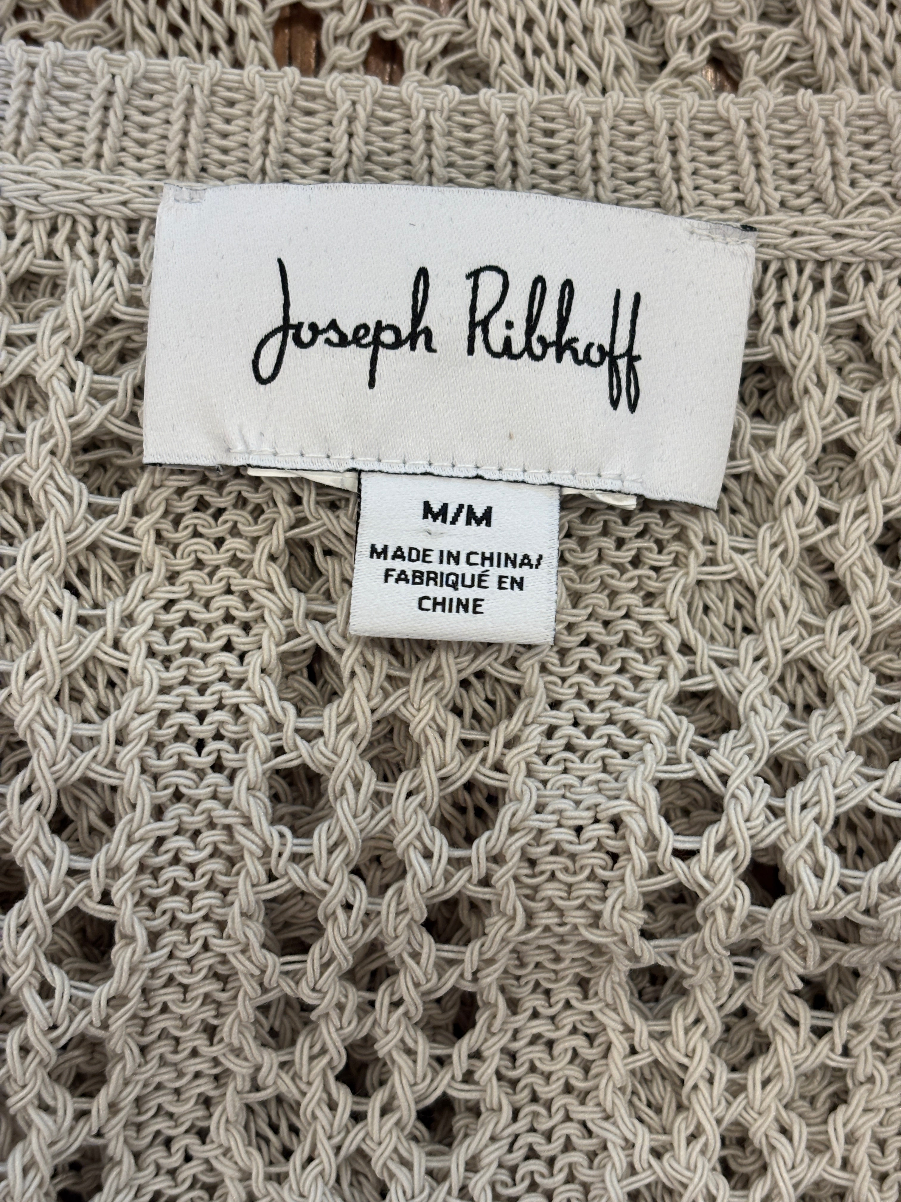 Joseph Ribkoff Open-Knit Crochet Sweater — Like New — M