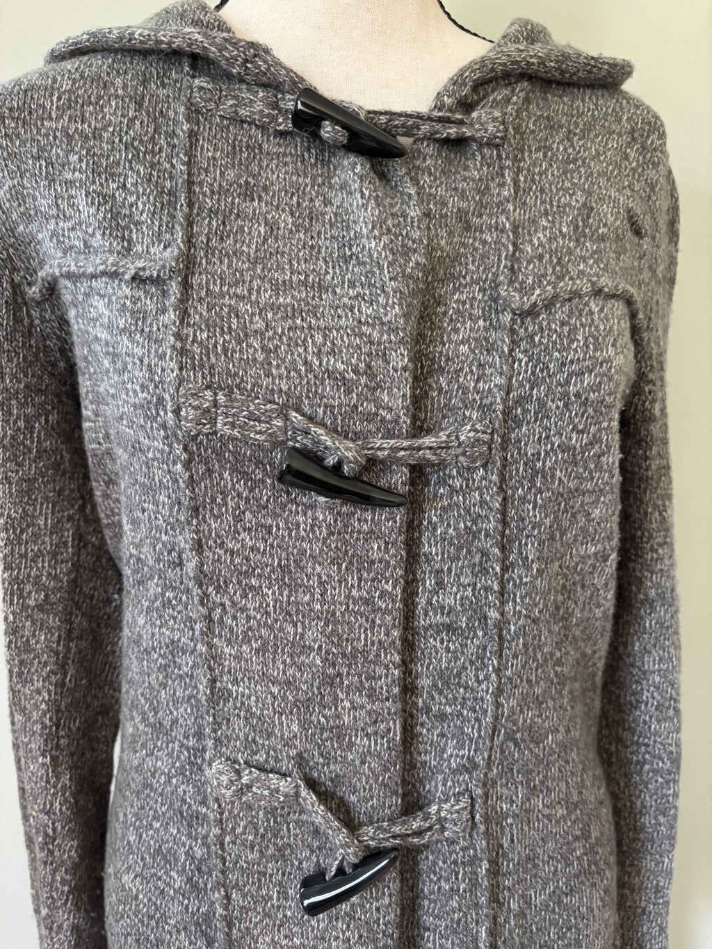 Joie Heather Grey Hooded Toggle Duster Cardigan — Size XS Like New