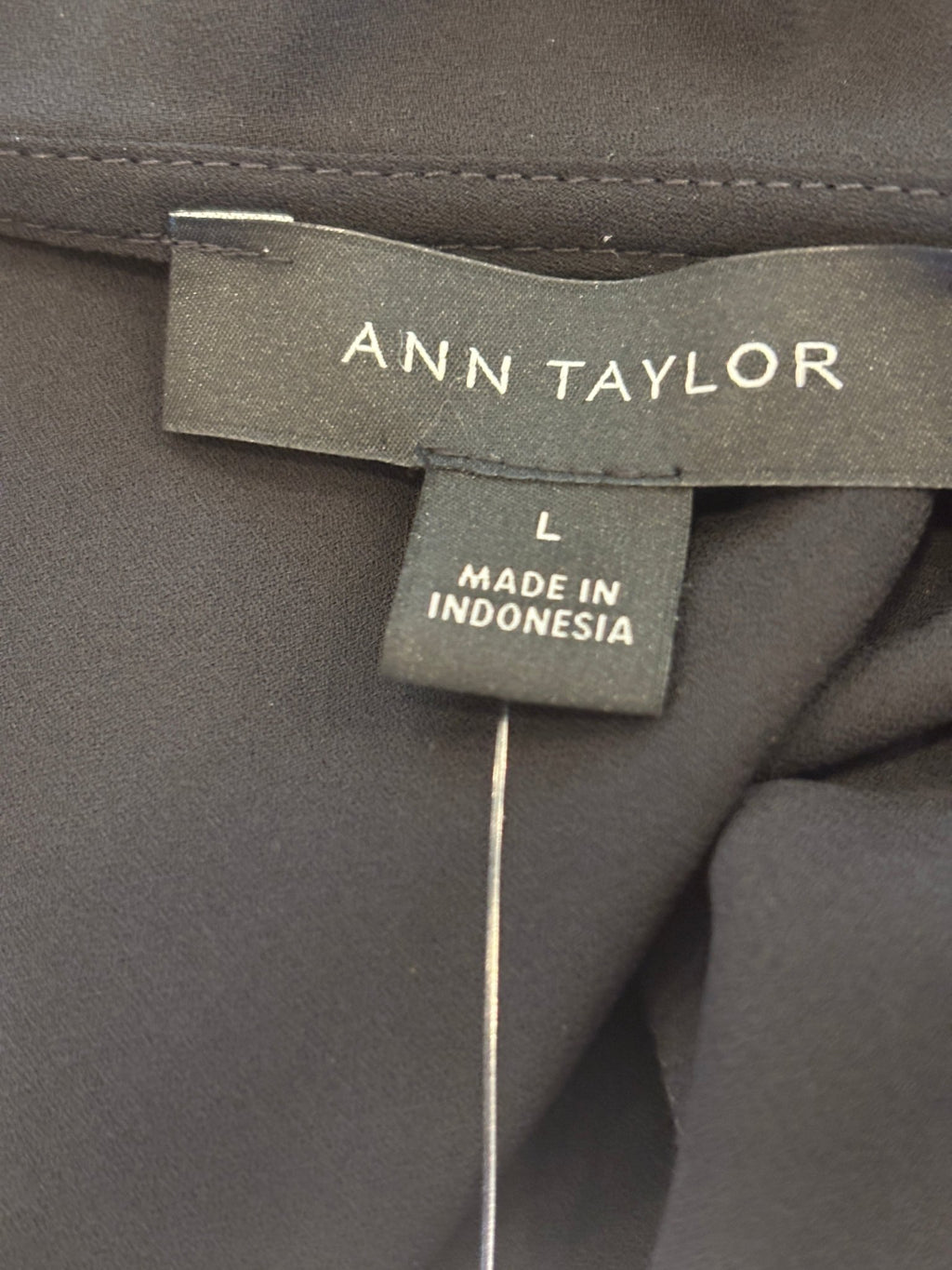 Ann Taylor brand label with size Large and Made in Indonesia tag