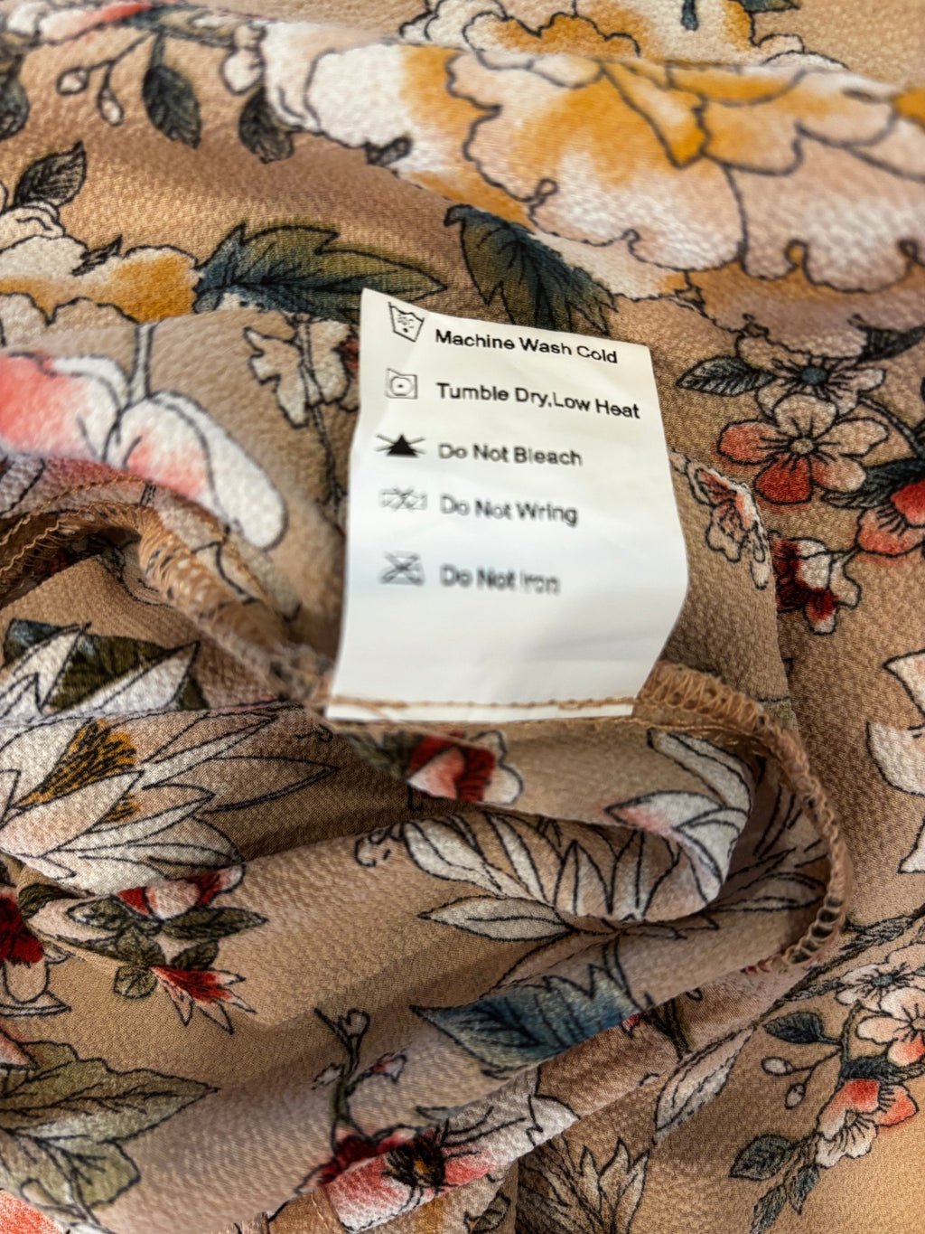Arianna by Howard's thrifted dress care label machine wash cold NWT