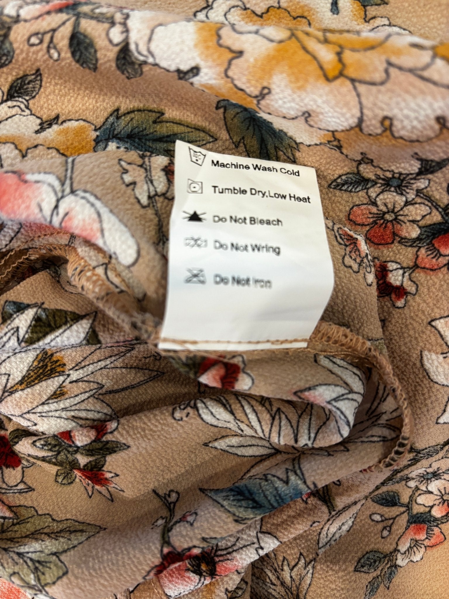 Arianna by Howard's thrifted dress care label machine wash cold NWT