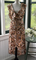 Arianna by Howard's  floral wrap dress front view size XL NWT