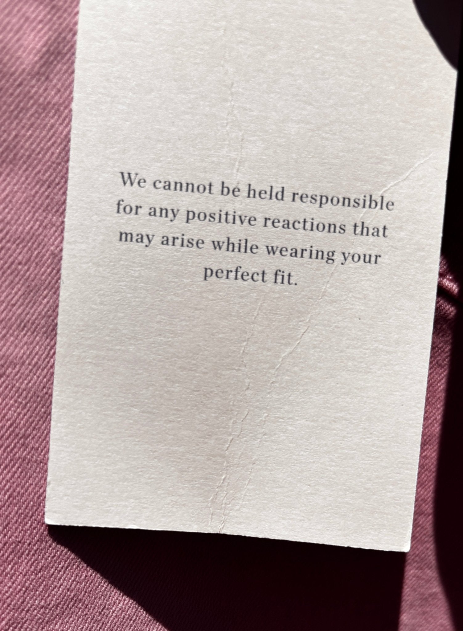 NYDJ boutique fresh jeans positive reactions perfect fit tag