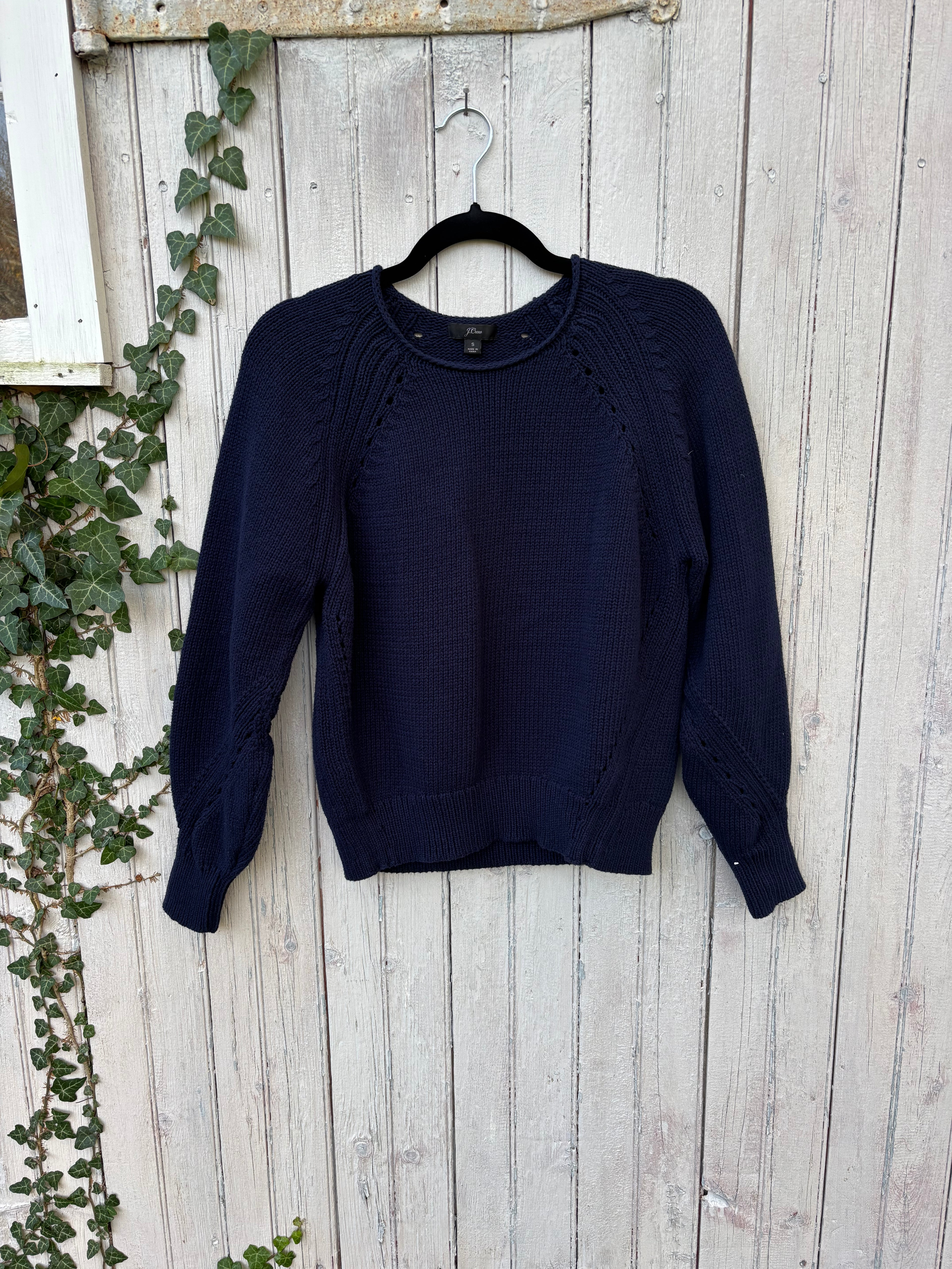 J Crew Cotton Sweater, Size Small