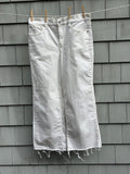 J.Crew white wide leg crop jeans raw frayed hem size 30 like new front view clothesline