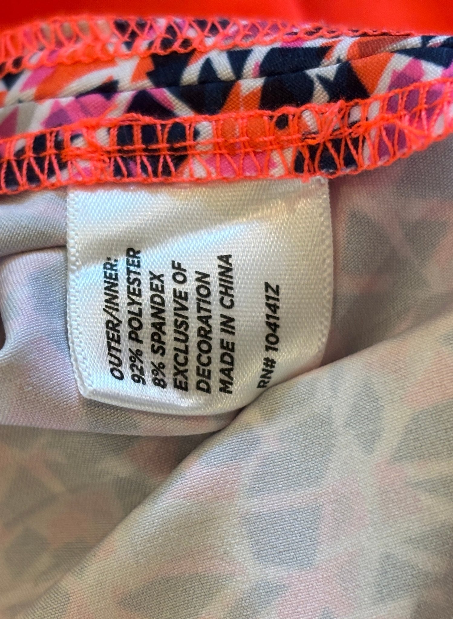 Lady Hagen printed skort size 14 92 percent polyester 8 percent spandex care label