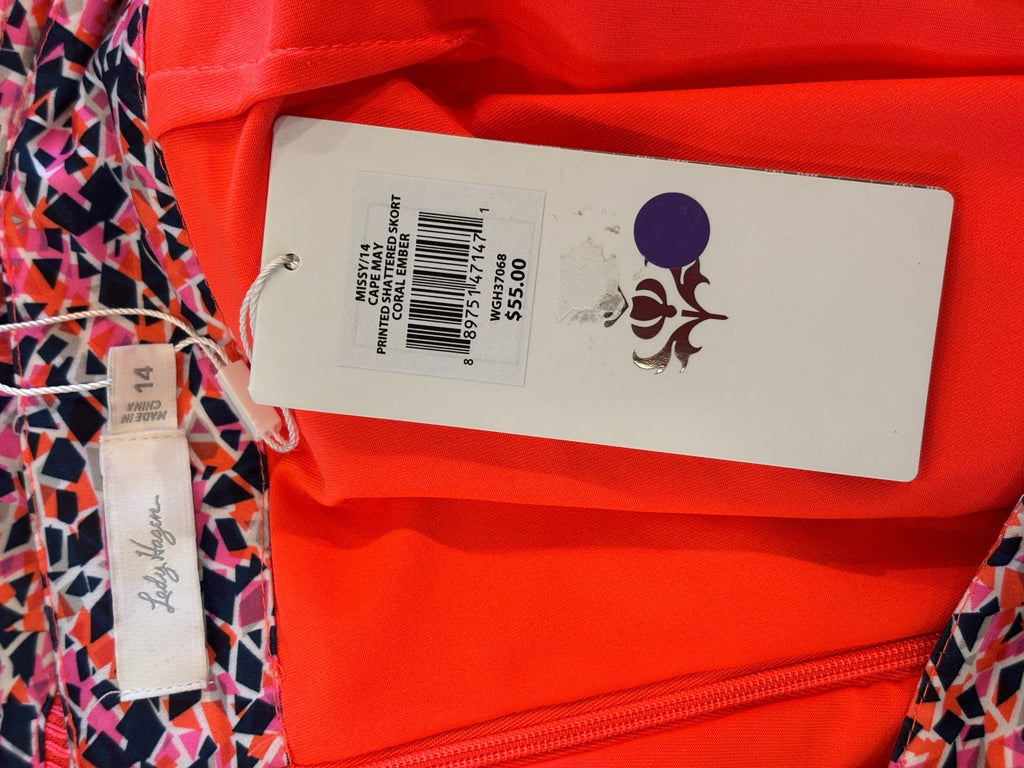 Lady Hagen printed skort size 14 Cape May brand tag retail 55 dollars NWT