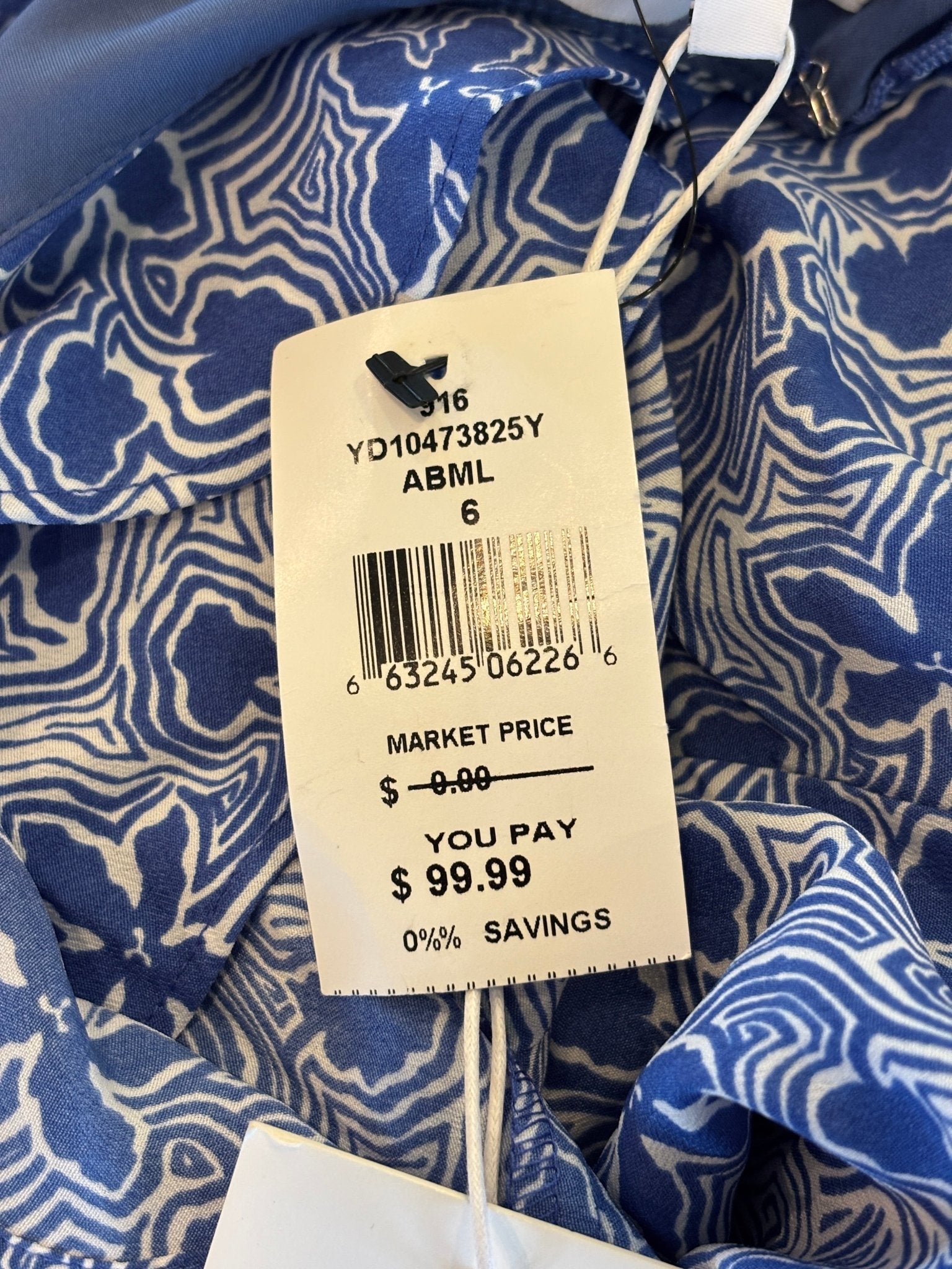 Likely brand tag NWT retail 99.99 blue floral midi dress