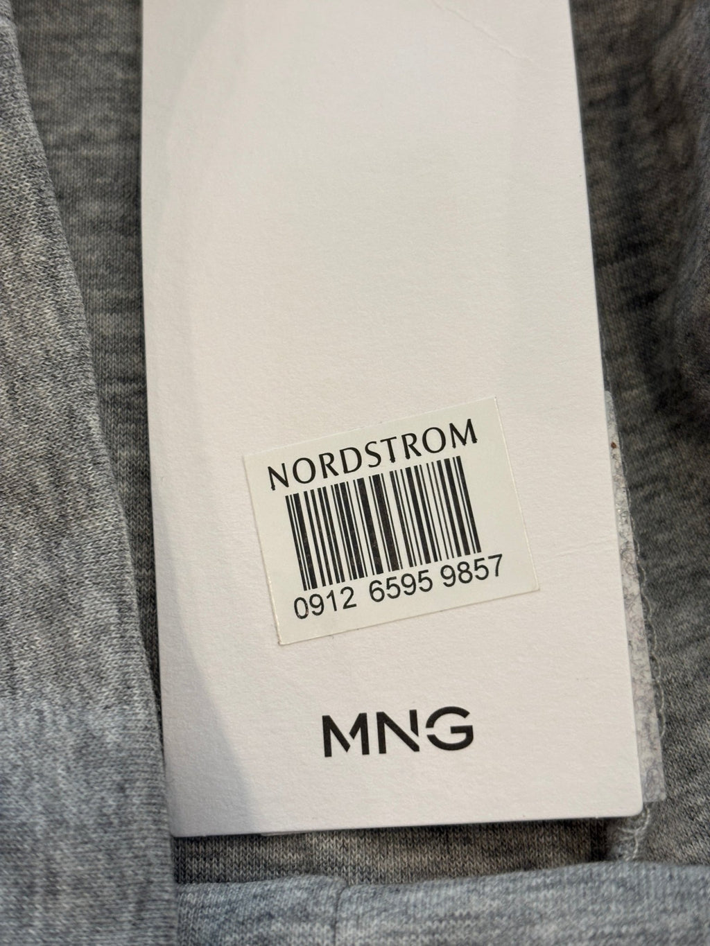 Nordstrom barcode label on Mango MNG wide leg pants