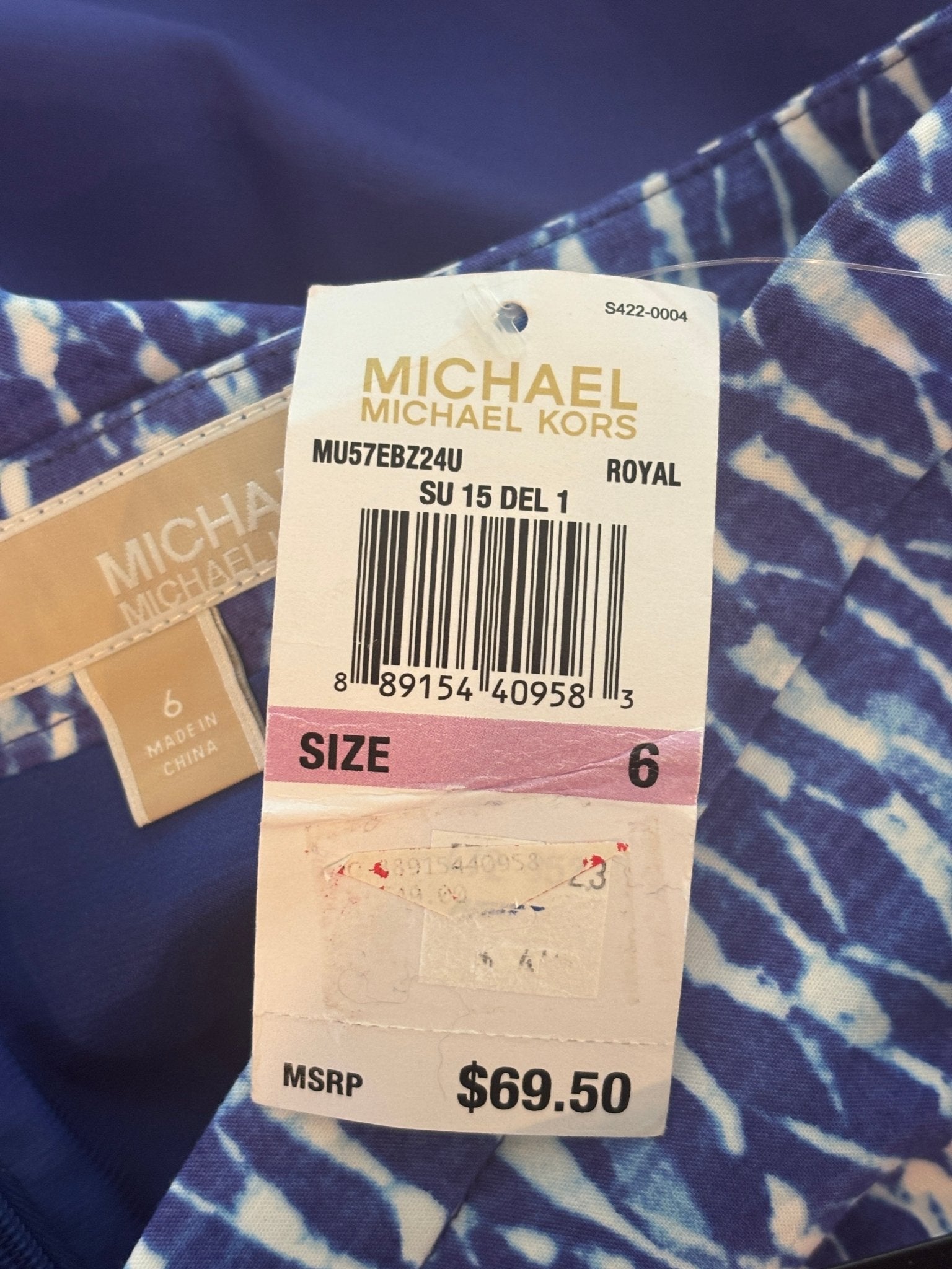 Michael Michael Kors brand label and size 6 tag