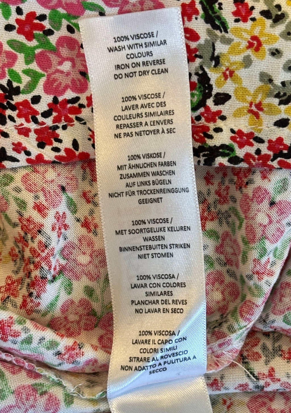 Nasty Gal Collection 100 percent viscose care instructions wash with similar colors iron on reverse