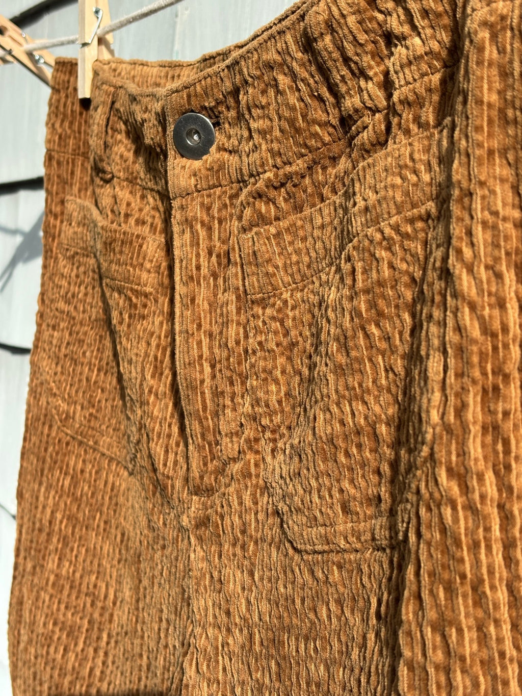 Habitat textured pants detail close up unique texture like new Sassy and Chic