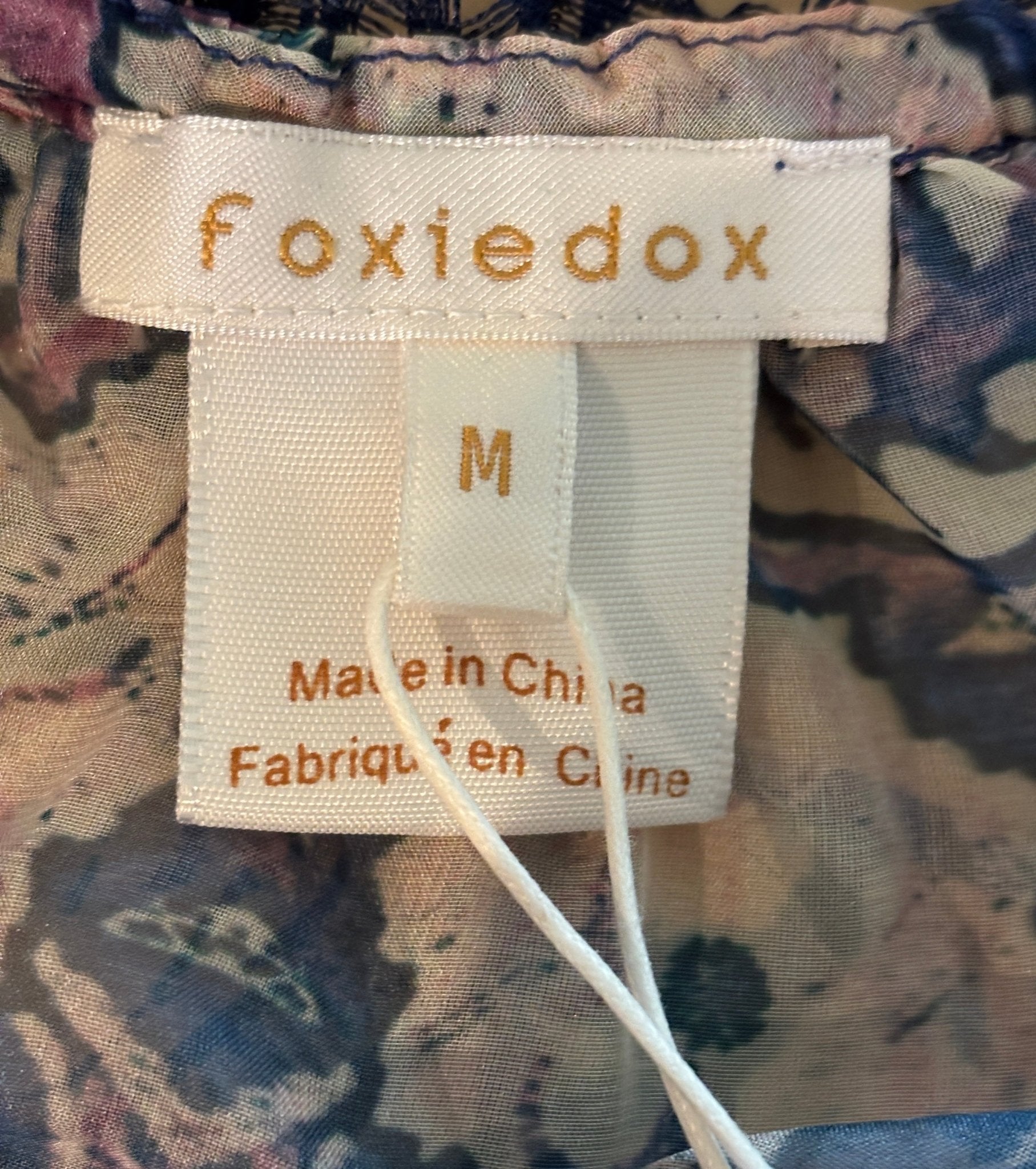 Foxiedox brand label size medium pristine boho tops NWT