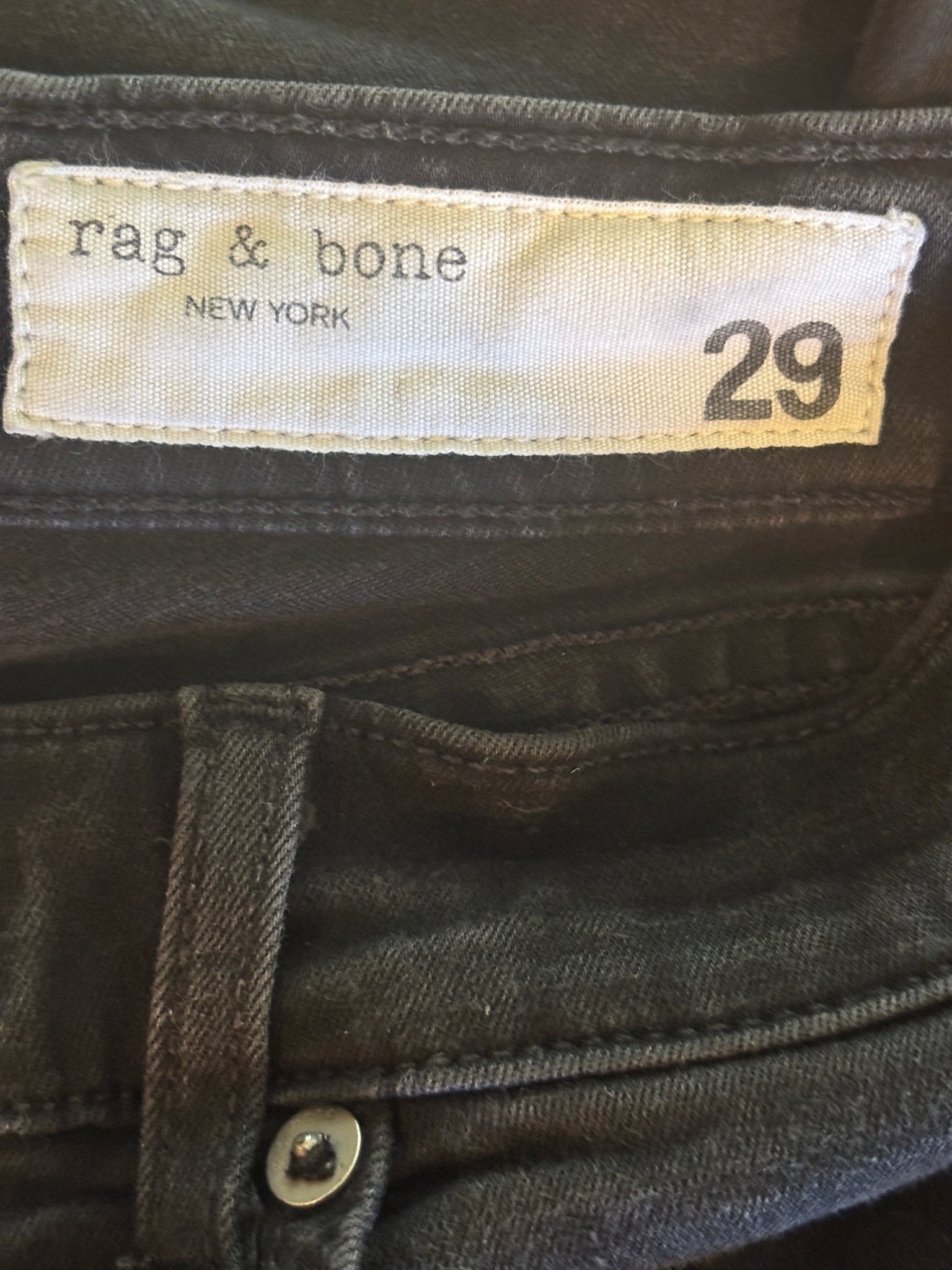Rag and Bone ankle skinny jeans size 29 brand label New York made in USA