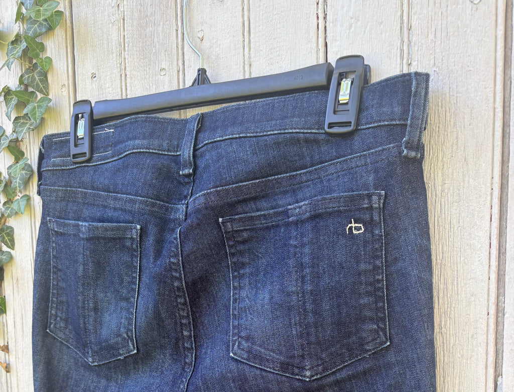 Rag and Bone Ankle Skinny jeans size 29 rb logo back pocket detail