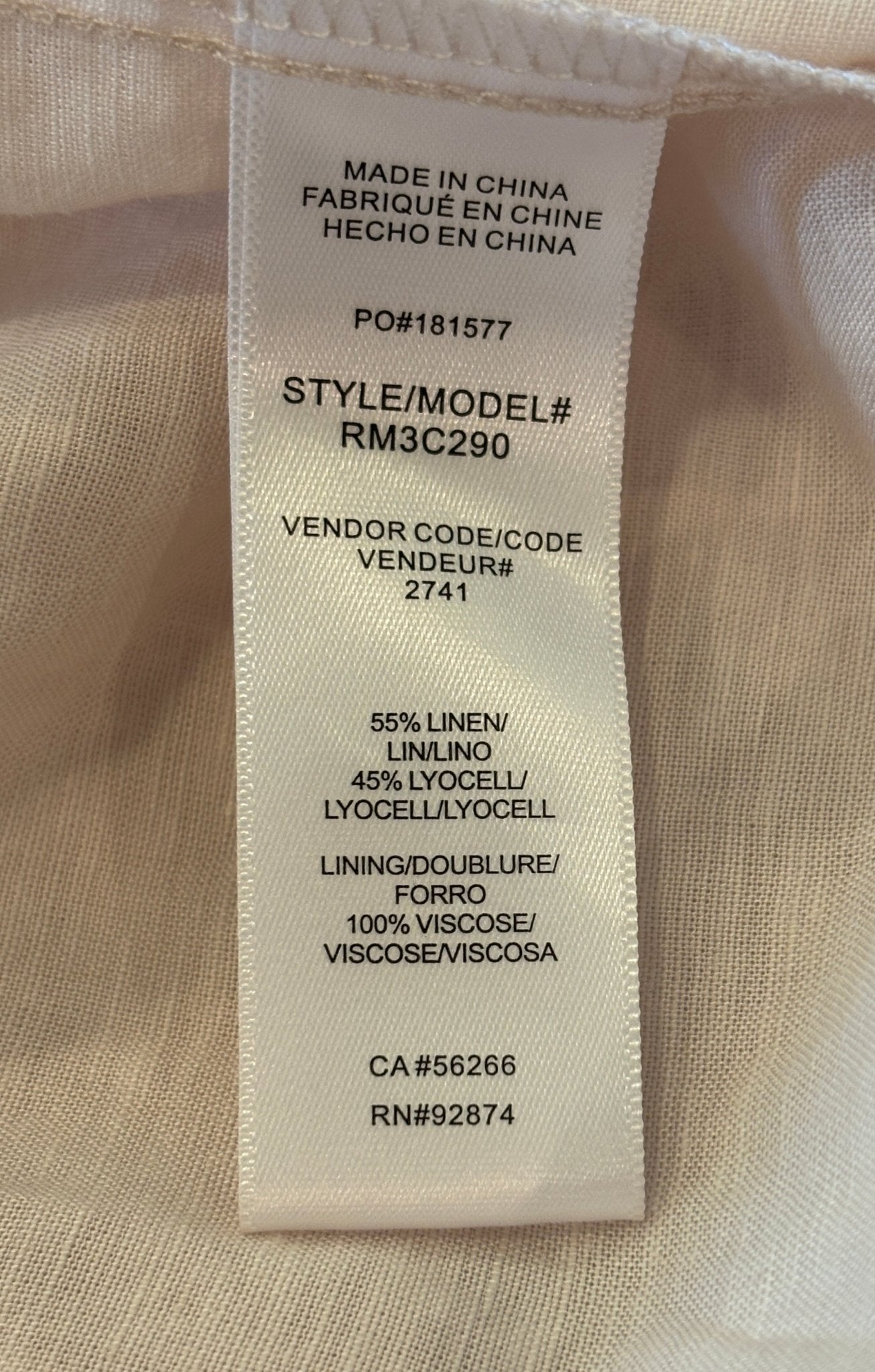 Splendid linen maxi skirt 55 percent linen 45 percent Lyocell content label