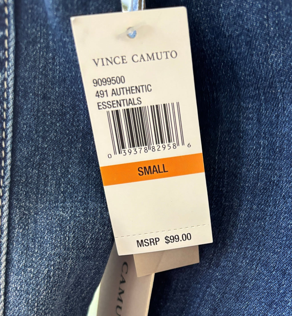 Vince Camuto denim jacket original tag retail $99 brand new with tags thrifted denim jackets Sassy and Chic