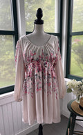 City Chic Teagan Floral Dress front view blush pink thrifted dresses new with tags Sassy and Chic
