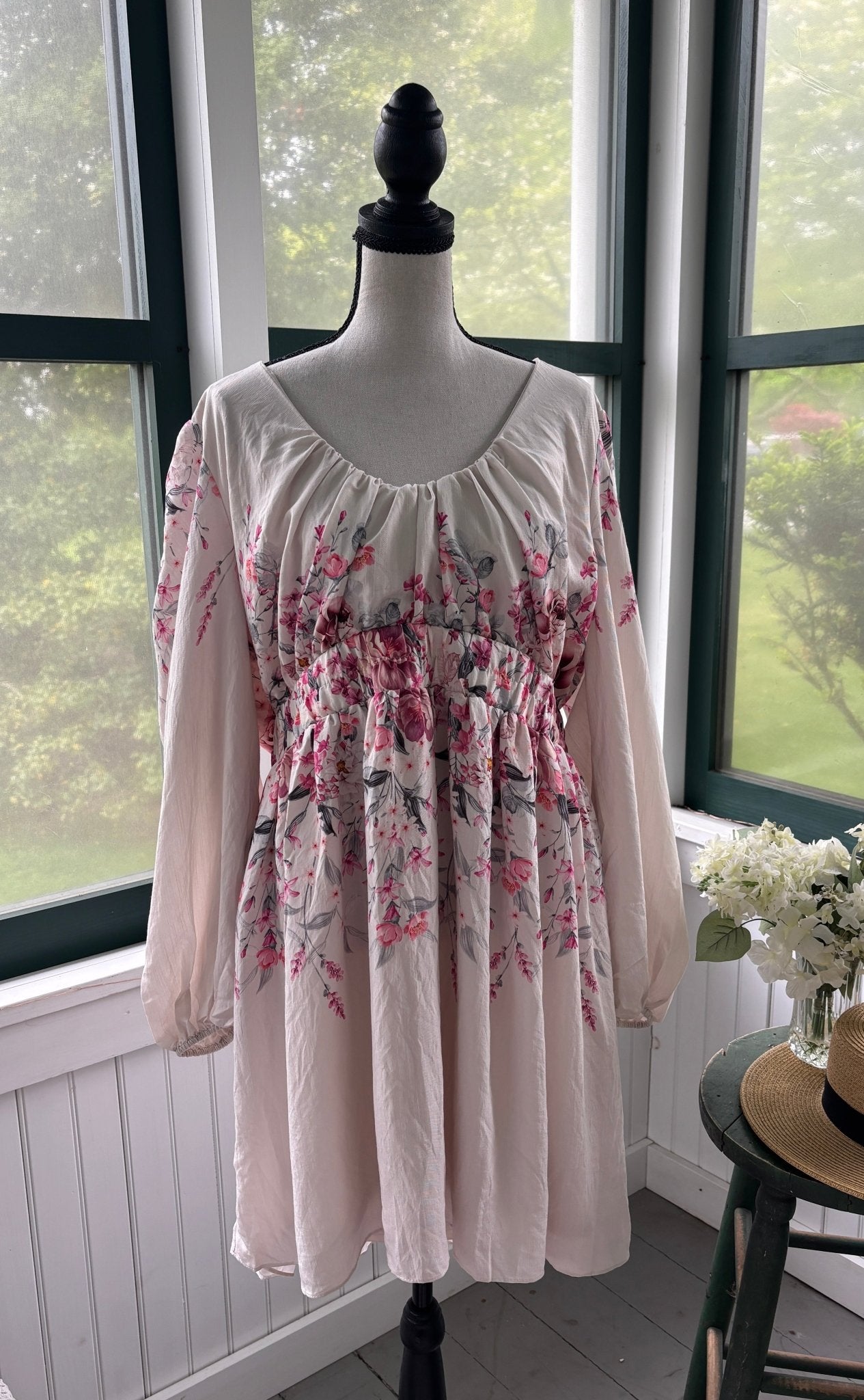 City Chic Teagan Floral Dress front view blush pink thrifted dresses new with tags Sassy and Chic