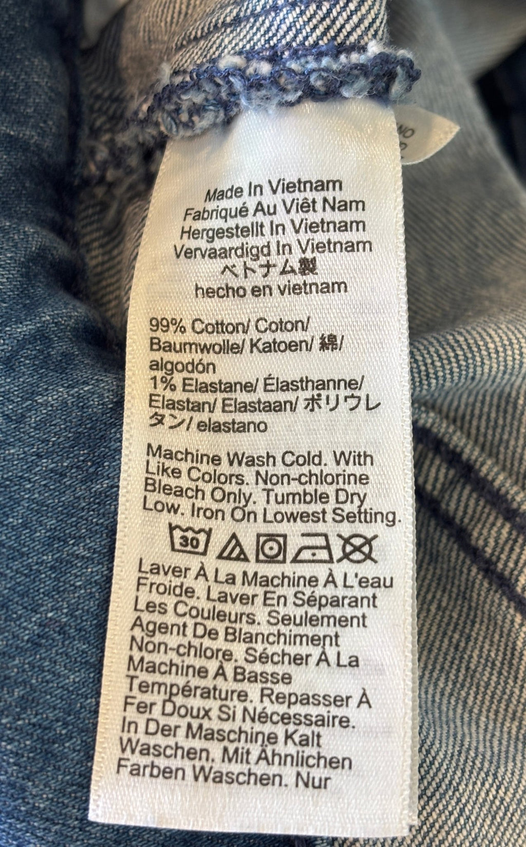 JCrew Wide Leg Crop jeans care label 99 cotton 1 elastane machine wash cold thrifted jeans Sassy and Chic