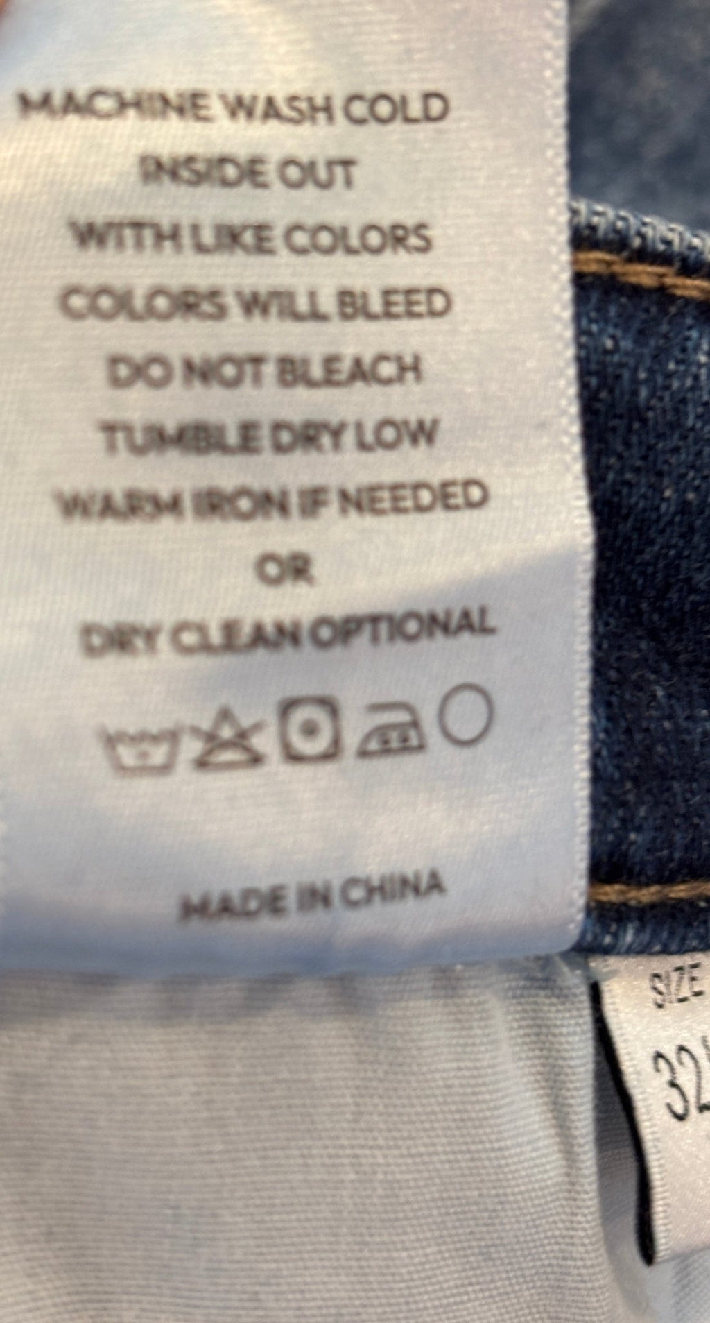 Lovervet jeans care label 93 cotton 5 polyester 2 spandex size 32 thrifted jeans Sassy and Chic