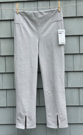 Athleta Wander Slim Straight Crop pants light grey front view thrifted pants new with tags Sassy and Chic
