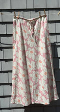Rhythm Mimi Floral Maxi Skirt front view blush pink white floral thrifted skirts new with tags Sassy and Chic