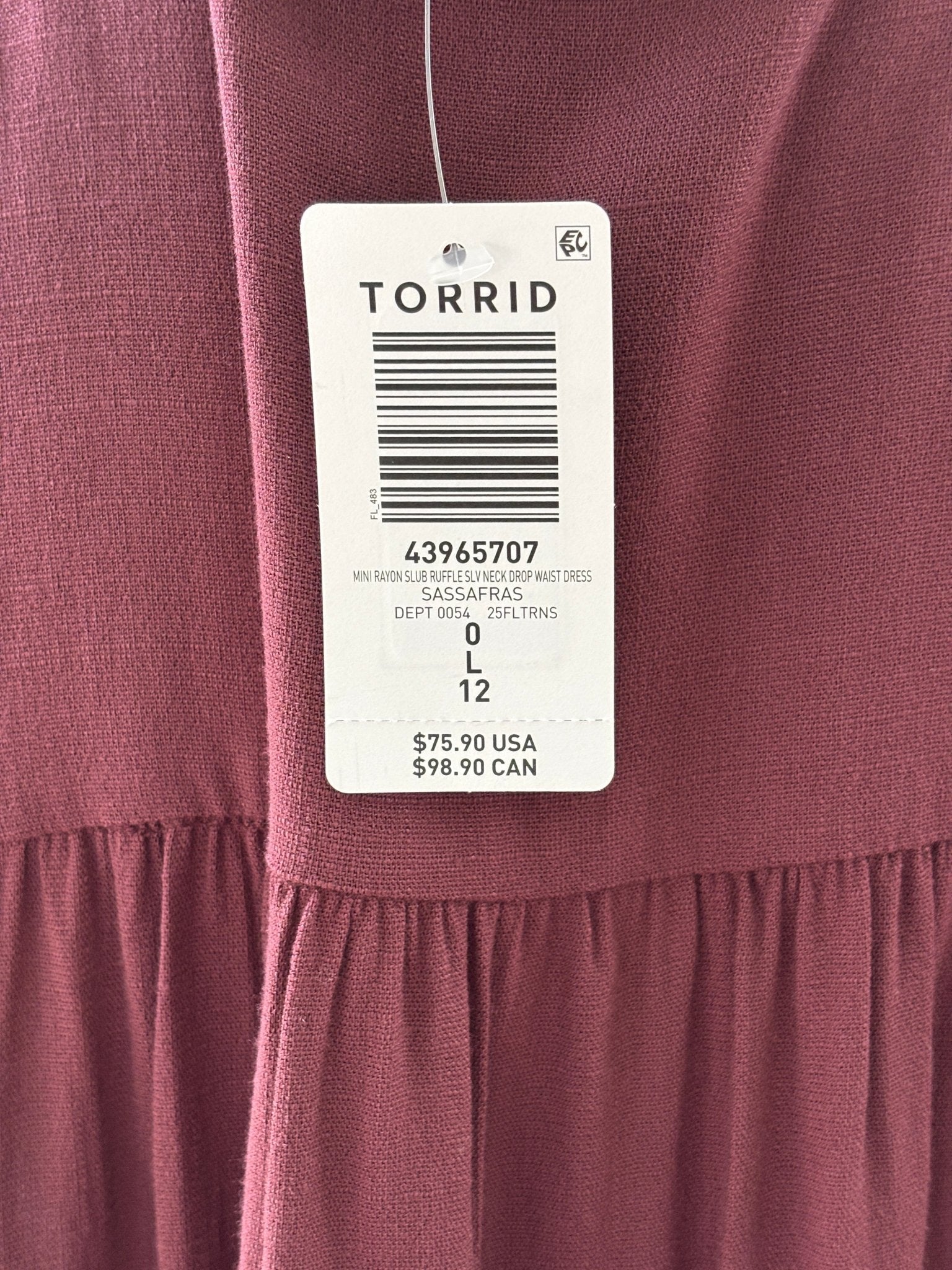 Torrid lace neck drop waist dress original price tag $75.90 size 12 new with tags Sassy and Chic