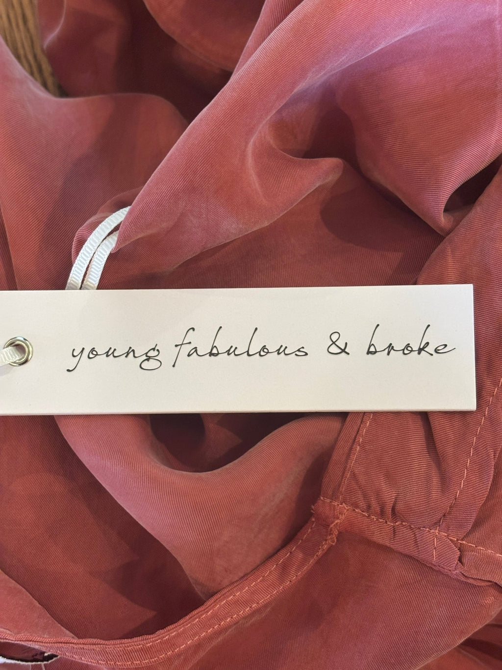 Young Fabulous & Broke hang tag front