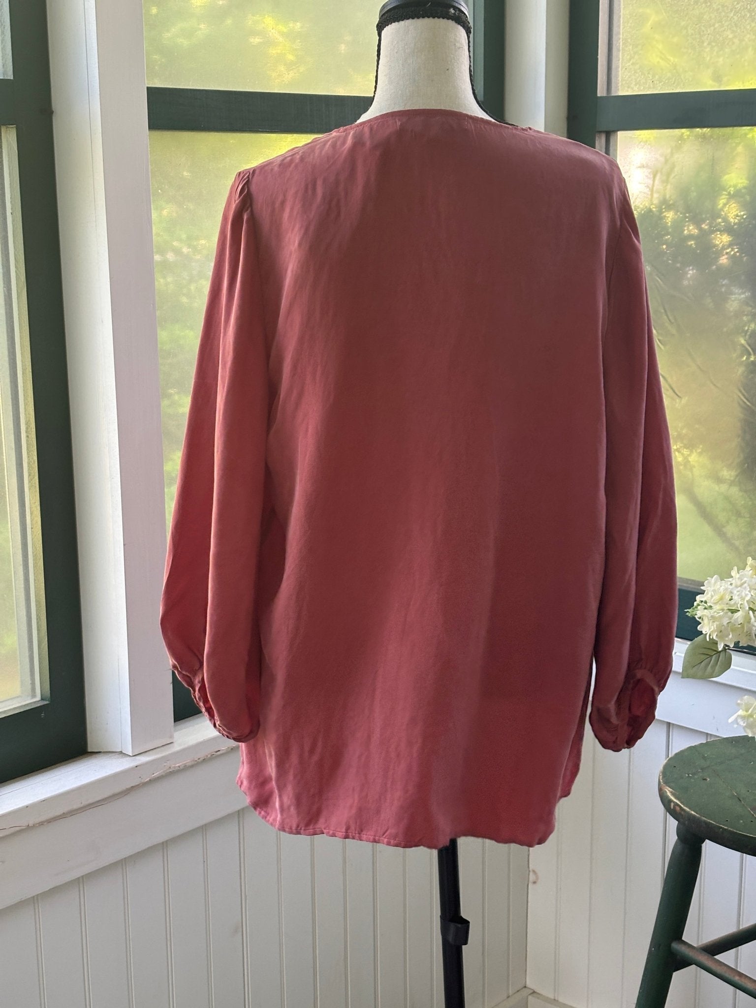 Young Fabulous & Broke peasant blouse, back view showing bishop sleeves and flowing silhouette